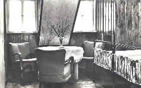 Innenansicht Gstezimmer Ferienheim Schindelbruch um 1960